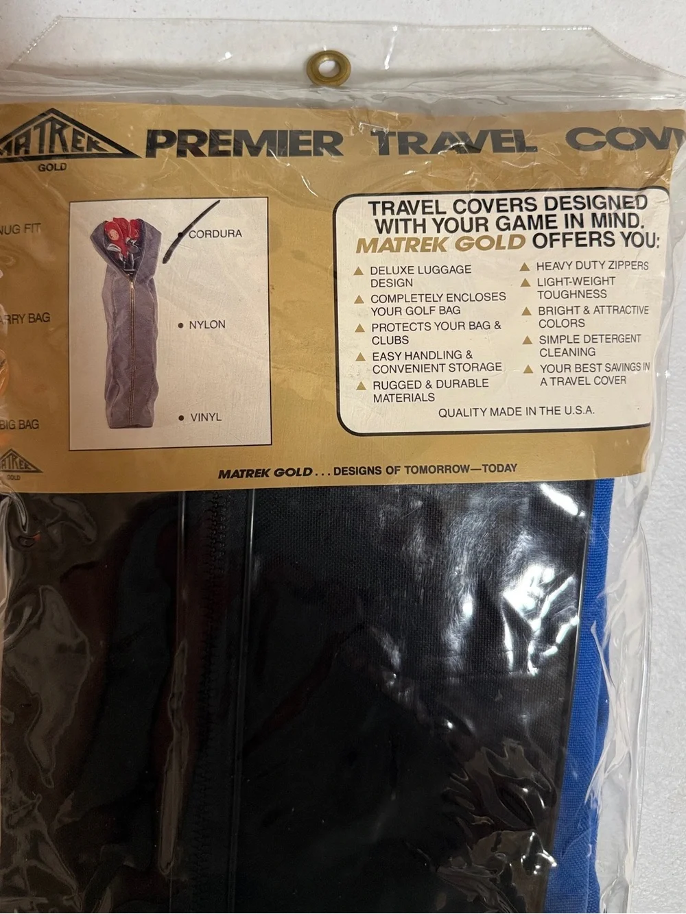 Premier Travel Cover - Black & Blue Golf Bag Protector